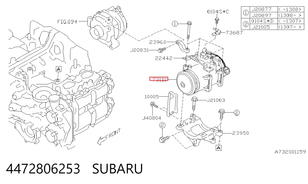 4472806253 Subaru Sprężarka klimatyzacji