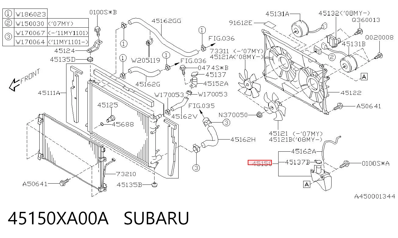 Zbiorniczek wyrównawczy układu chłodzenia do Subaru Tribeca B9 