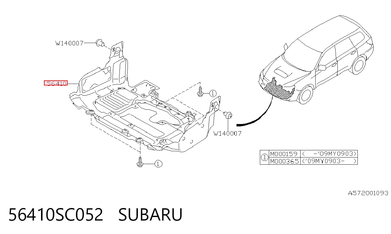 Kupić Osłona silnika, miski (przedziału silnika) Subaru Forester III S12, SH w dobrej cenie