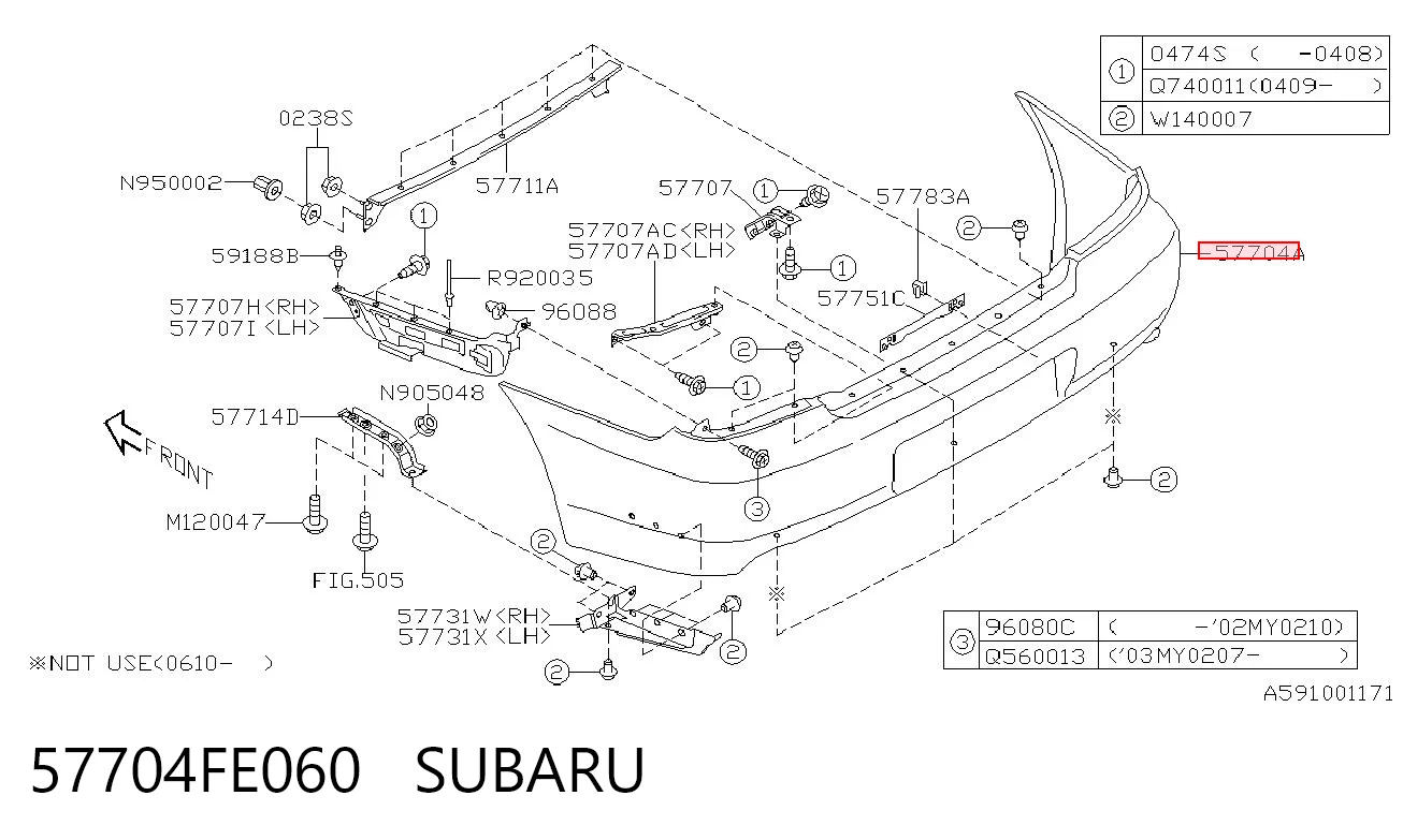 Kupić Zderzak tylny Subaru Impreza II GD w dobrej cenie