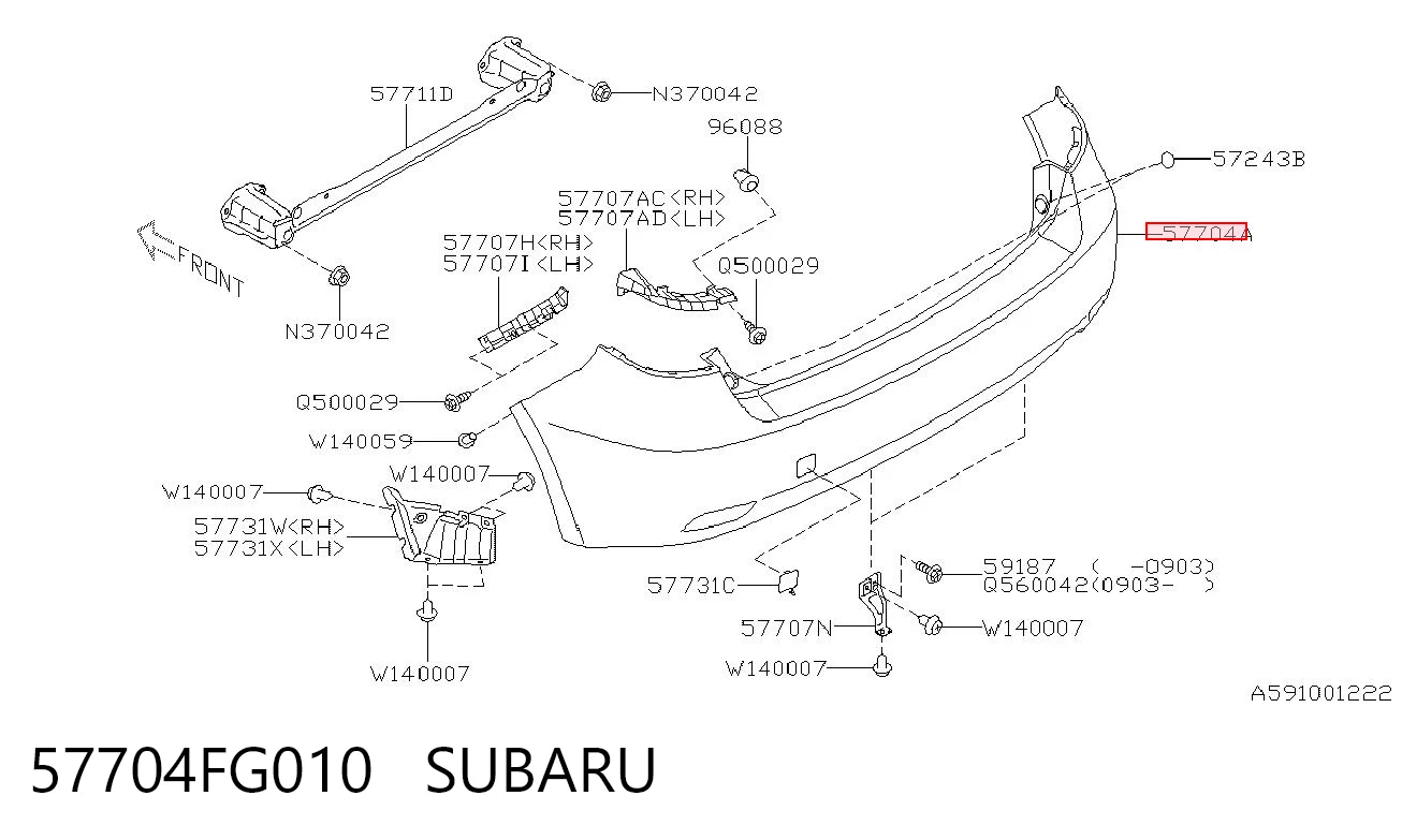 Zderzak tylny do Subaru Impreza III GH