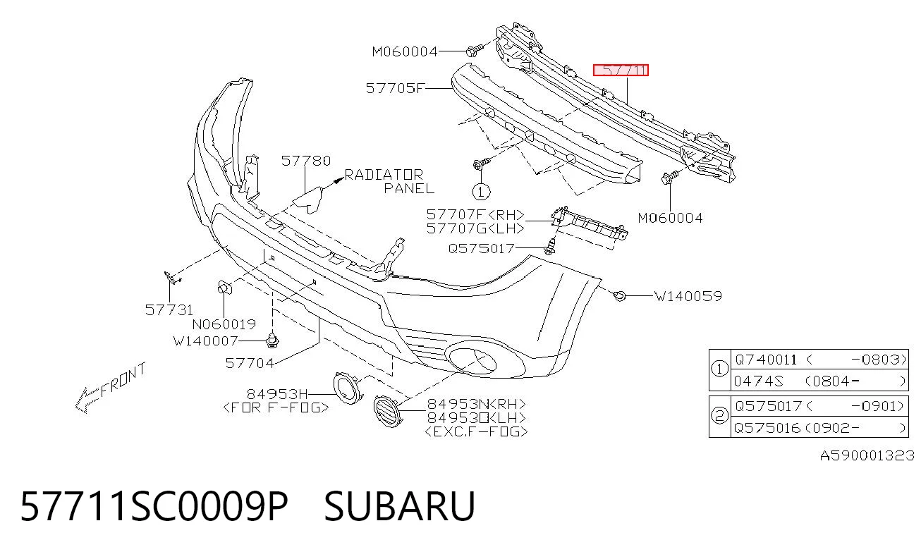 57711SC0009P Subaru