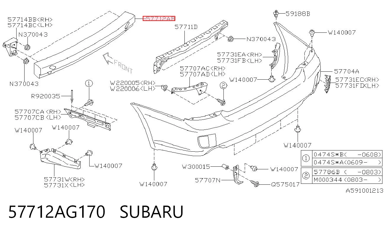 Kupić Wzmocnienie zderzaka tylnego Subaru Legacy IV B13 w dobrej cenie