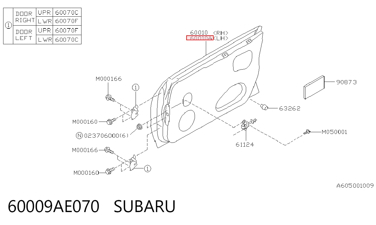 Kupić Drzwi przednie lewe Subaru Outback  B12, BE, BH w dobrej cenie