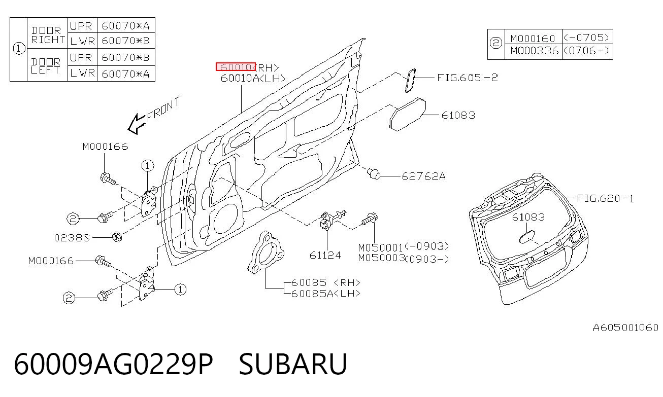 Kupić Drzwi przednie prawe Subaru Legacy IV B13 w dobrej cenie