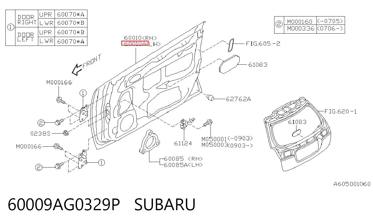 Drzwi przednie lewe do Subaru Legacy IV B13