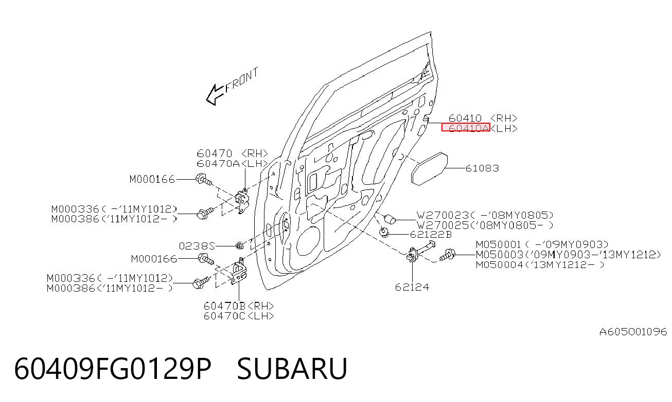 Drzwi tylne lewe Subaru Impreza III hatchback (GH) (2007 - 2011) cena, od 208,40 USD
