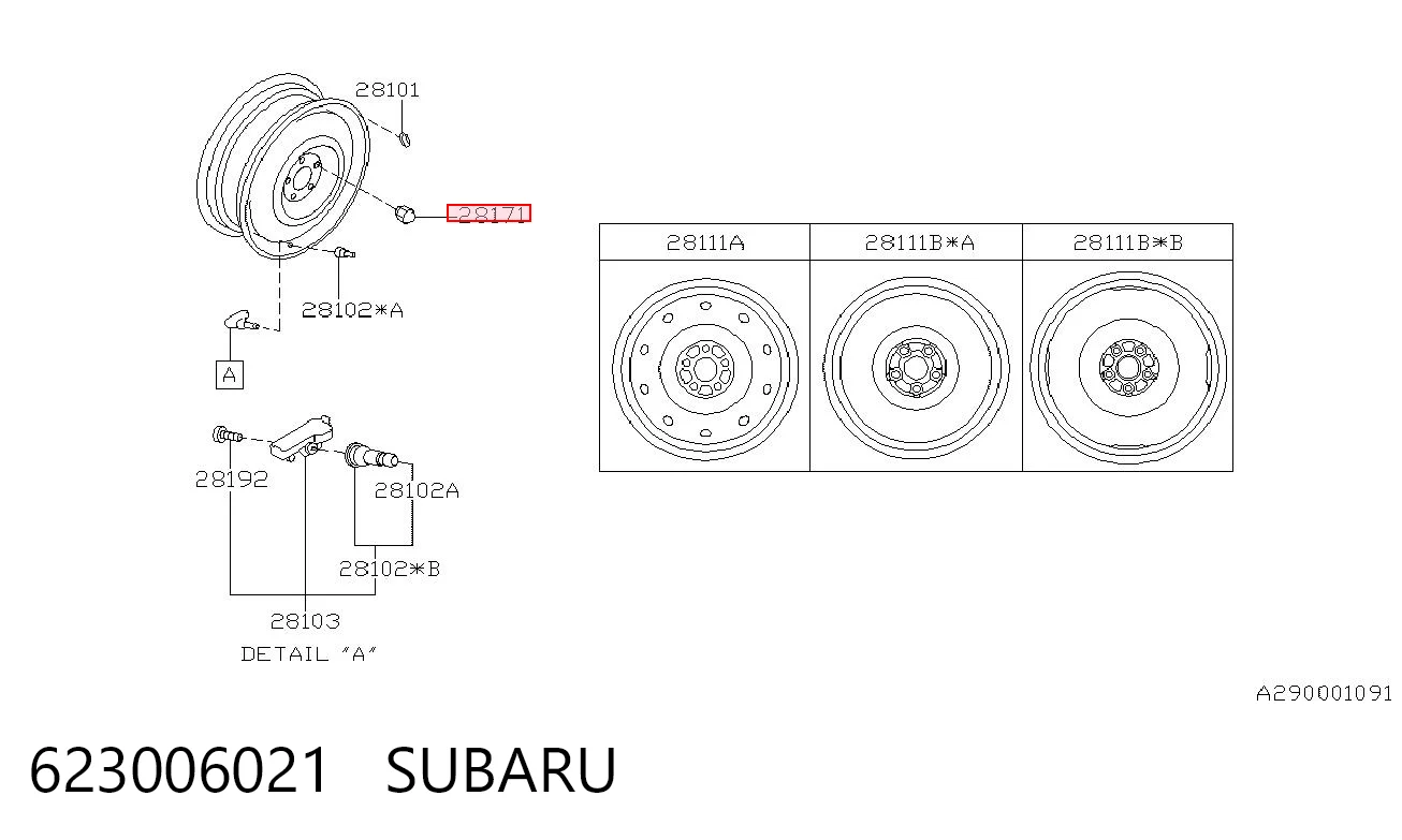 623006021 Subaru Nakrętka koła