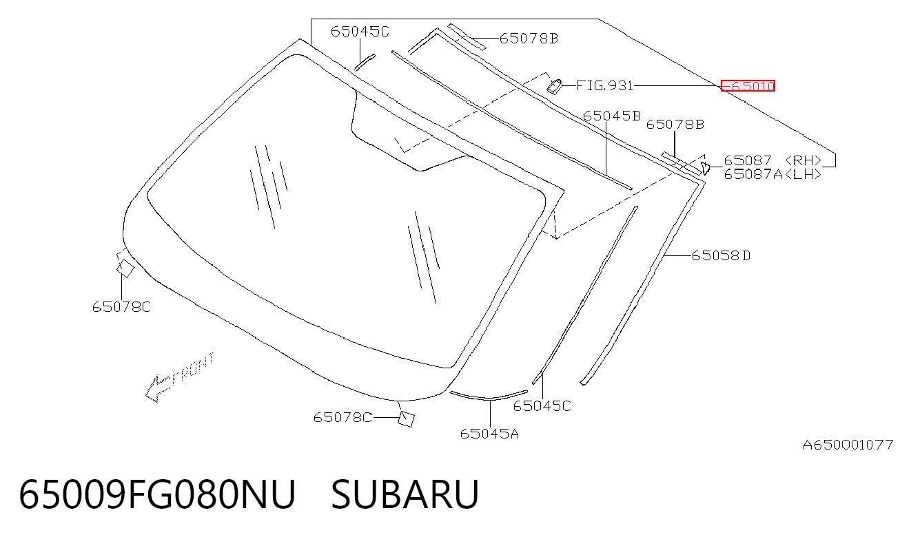 65009FG080NU Subaru