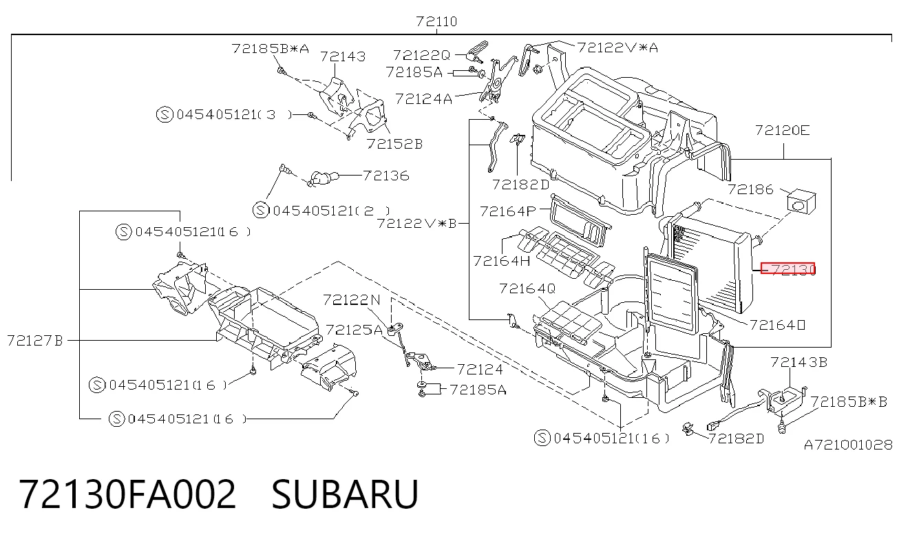Chłodnica nagrzewnicy (ogrzewacza) do Subaru Legacy II BD, BG
