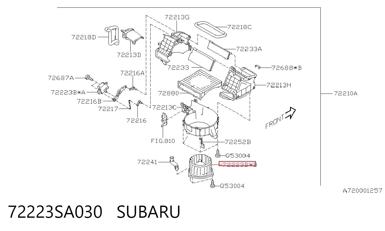 72223SA030 Subaru Silniczek wentylatora nagrzewnicy (ogrzewacza wnętrza)