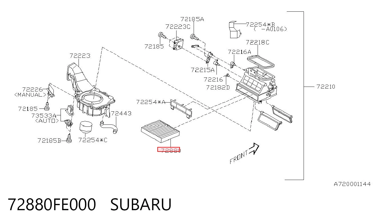 72880FE000 Subaru