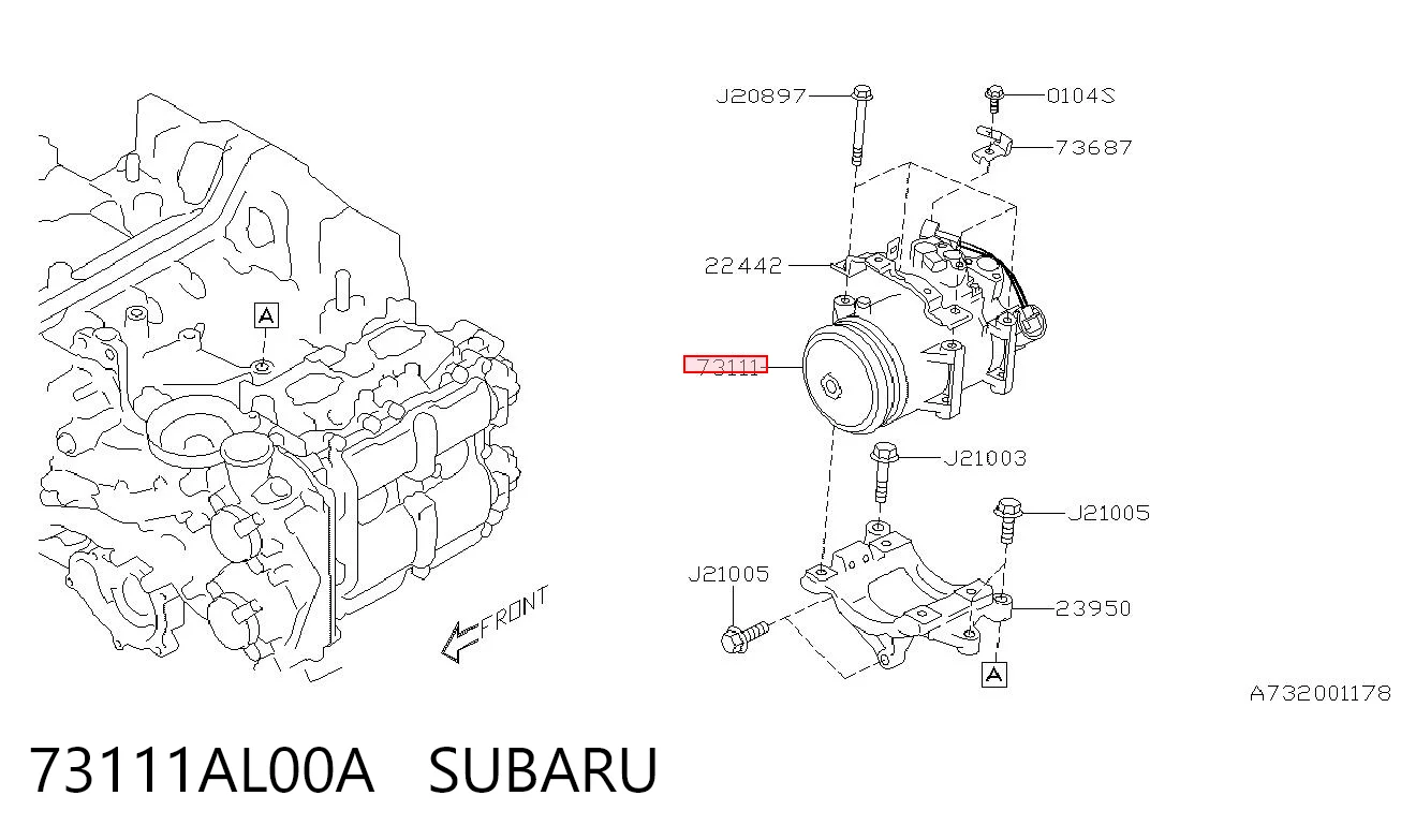 73111AL00A Subaru Sprężarka klimatyzacji