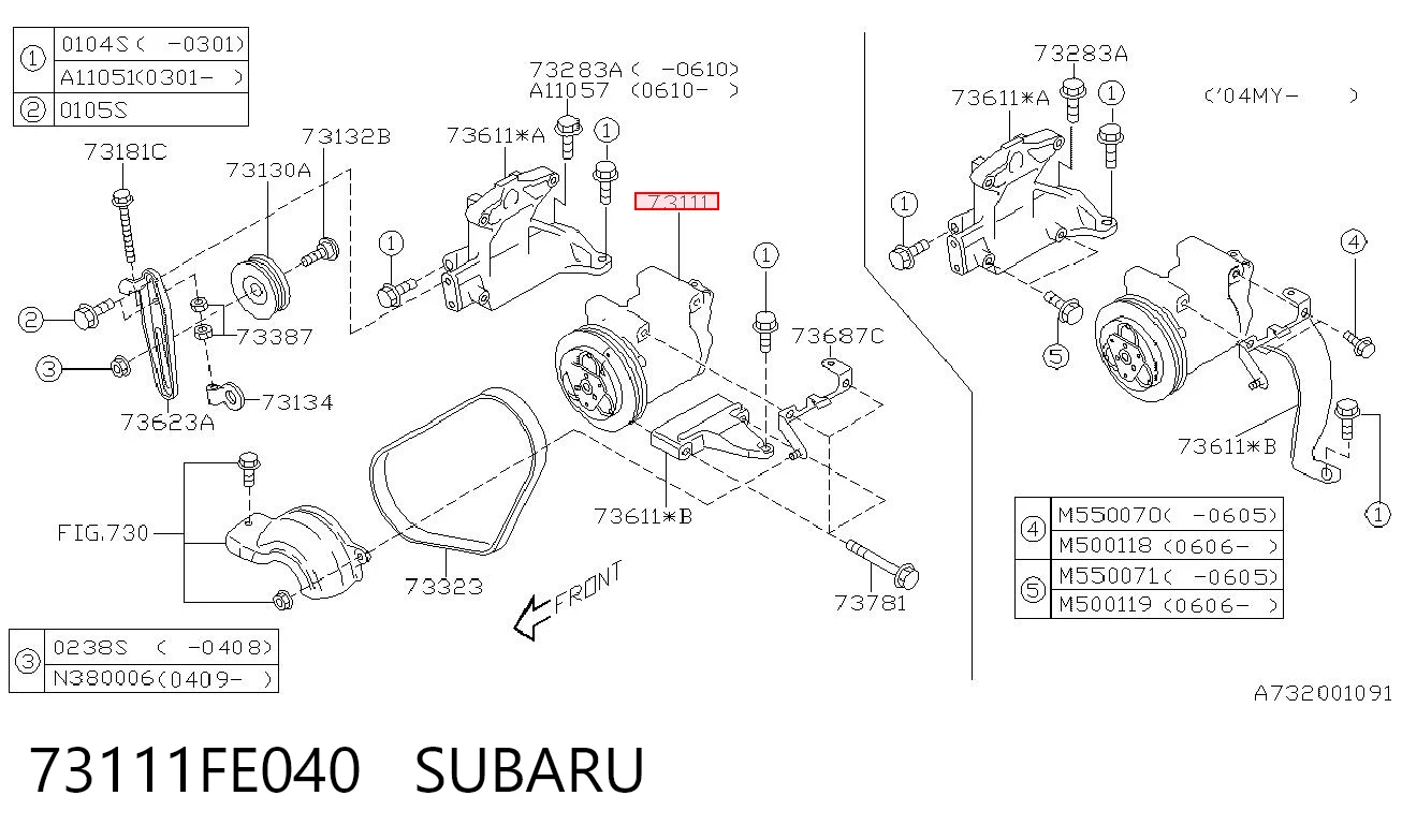 Sprężarka klimatyzacji do Subaru Impreza II GD