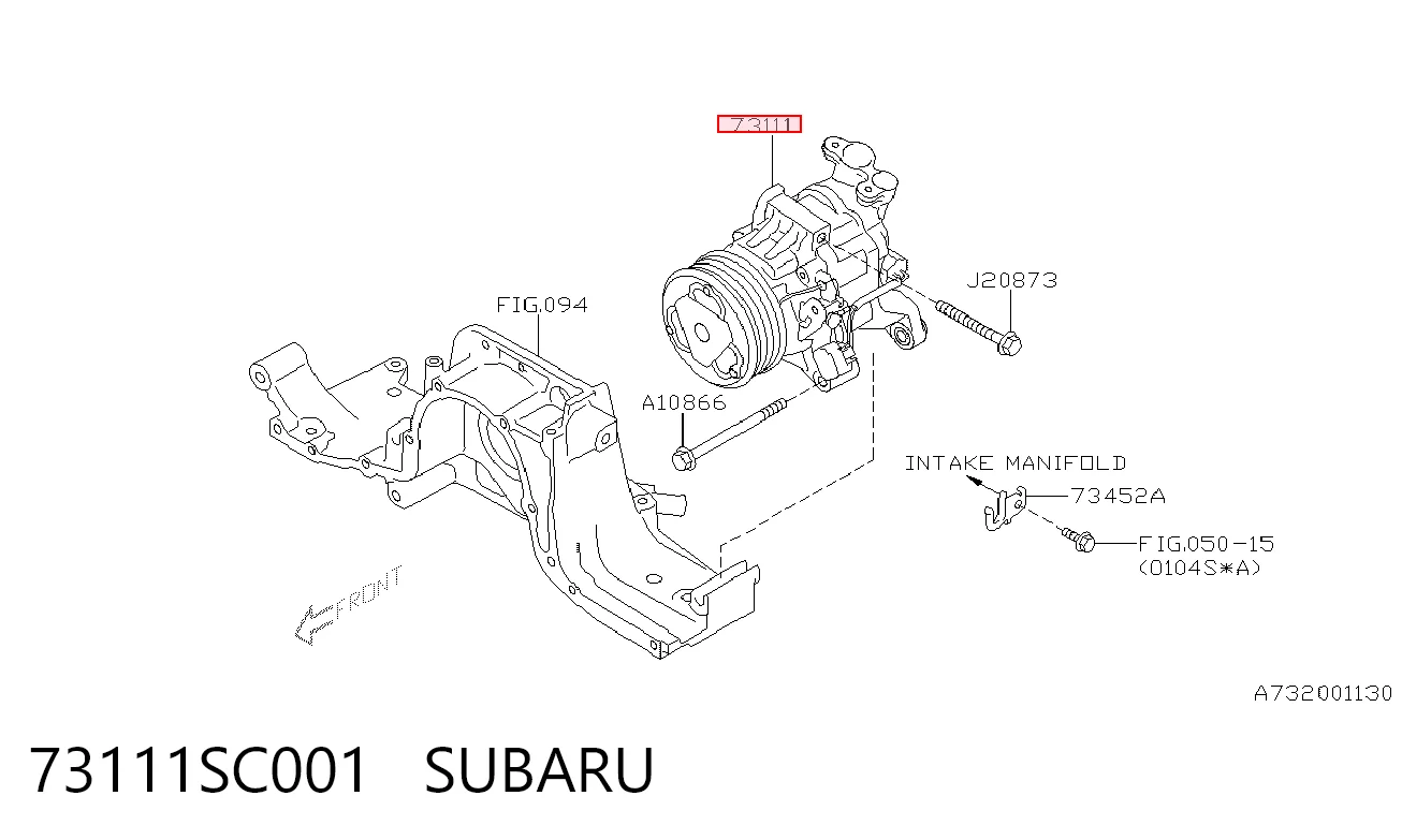 73111SC001 Subaru Sprężarka klimatyzacji