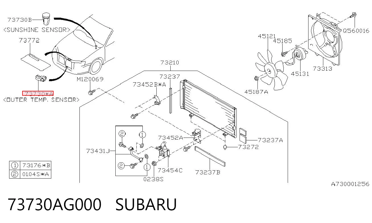 Czujnik temperatury zewnętrznej do Subaru Outback III B13, BP