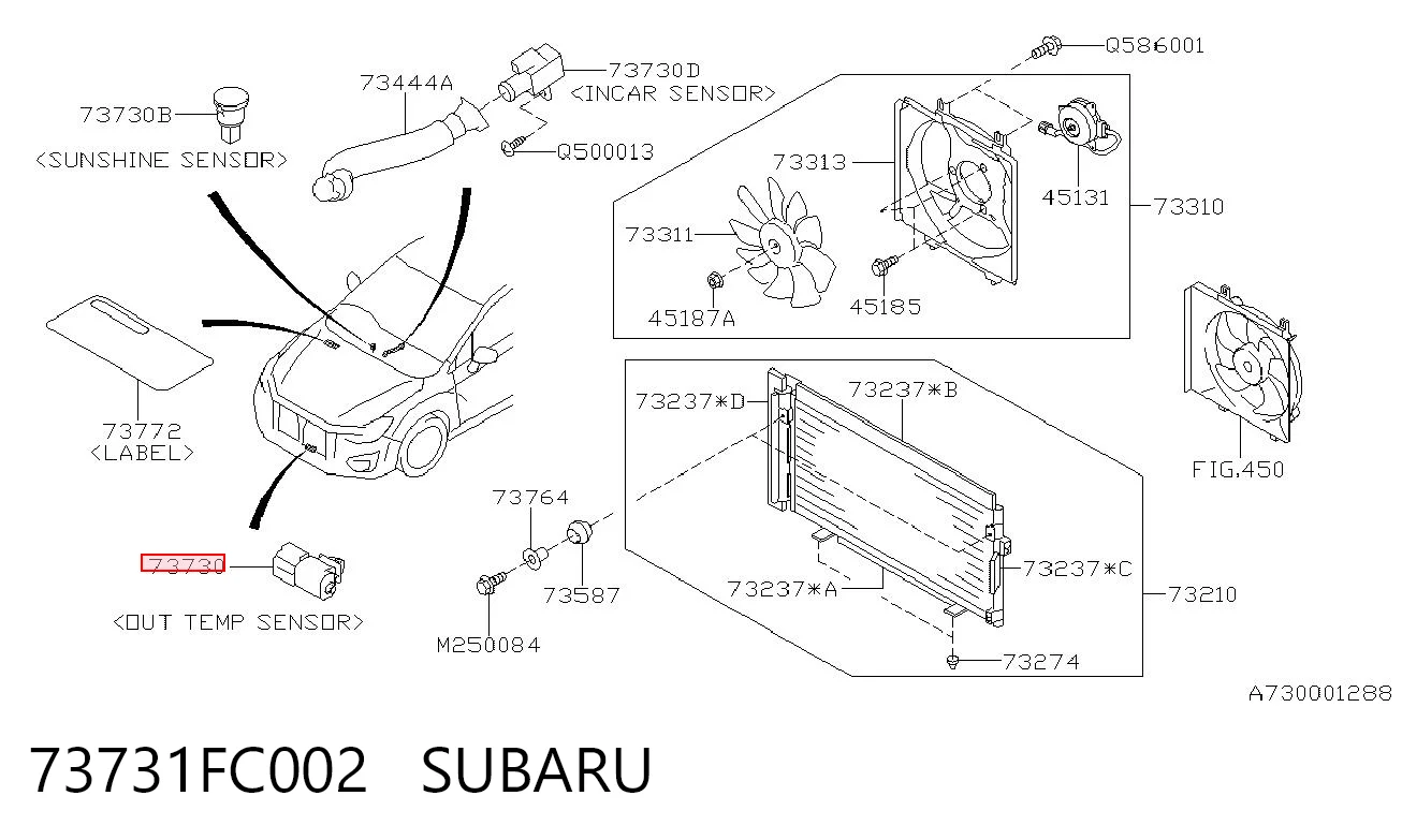 73731FC002 Subaru Czujnik temperatury zewnętrznej