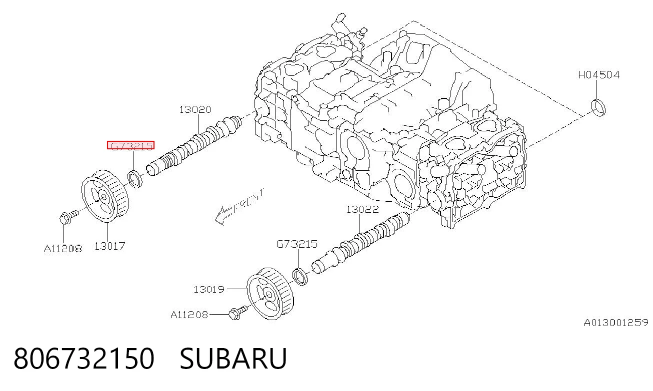 Uszczelniacz wałka rozrządu silnika do Subaru Impreza II GD
