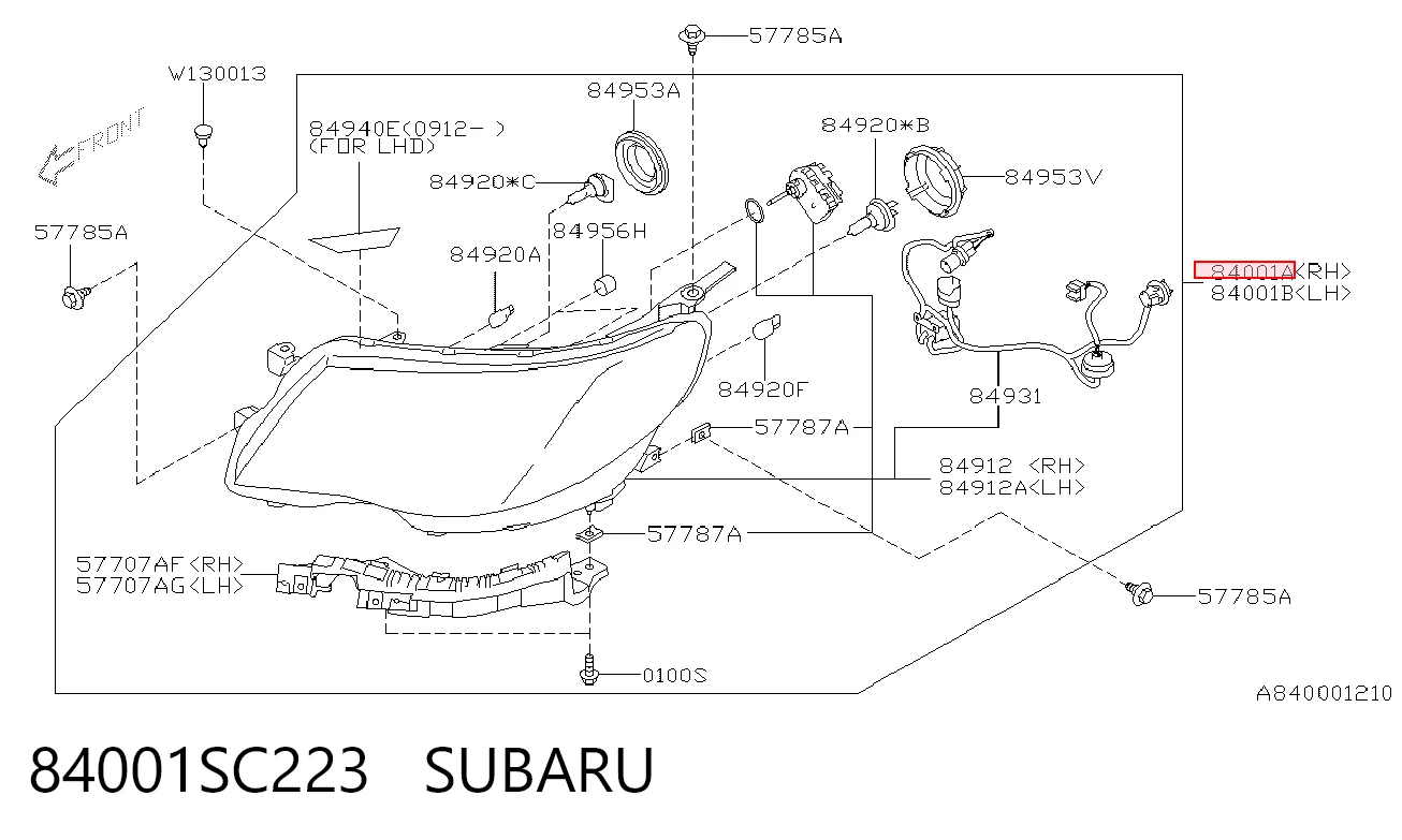 Do koszyka Reflektor prawy Subaru Forester III S12, SH