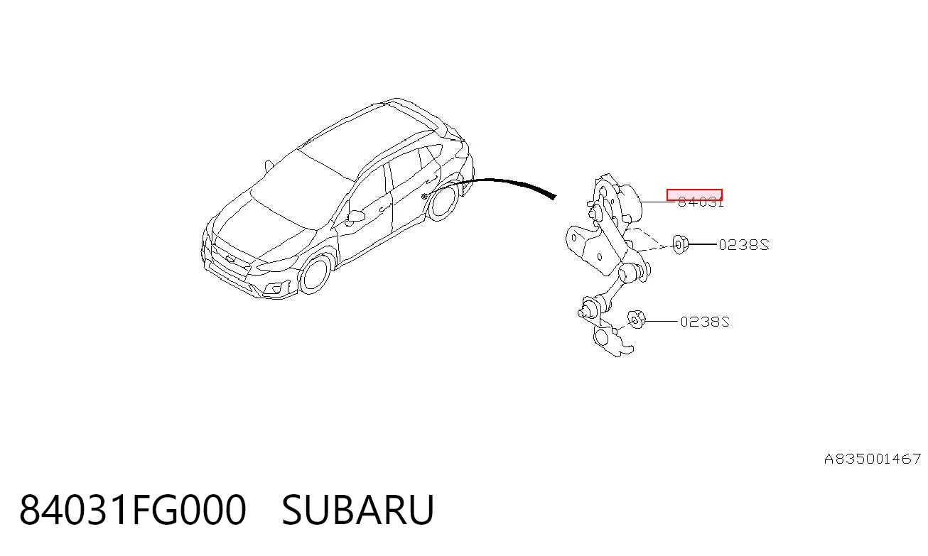 84031FG000 Subaru Czujnik poziomowania karoserii tylny