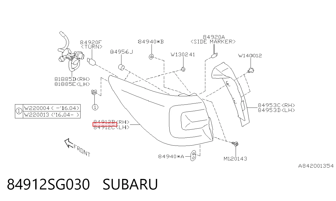 Do koszyka Lampa zespolona tylna lewa Subaru Forester IV S13, SJ