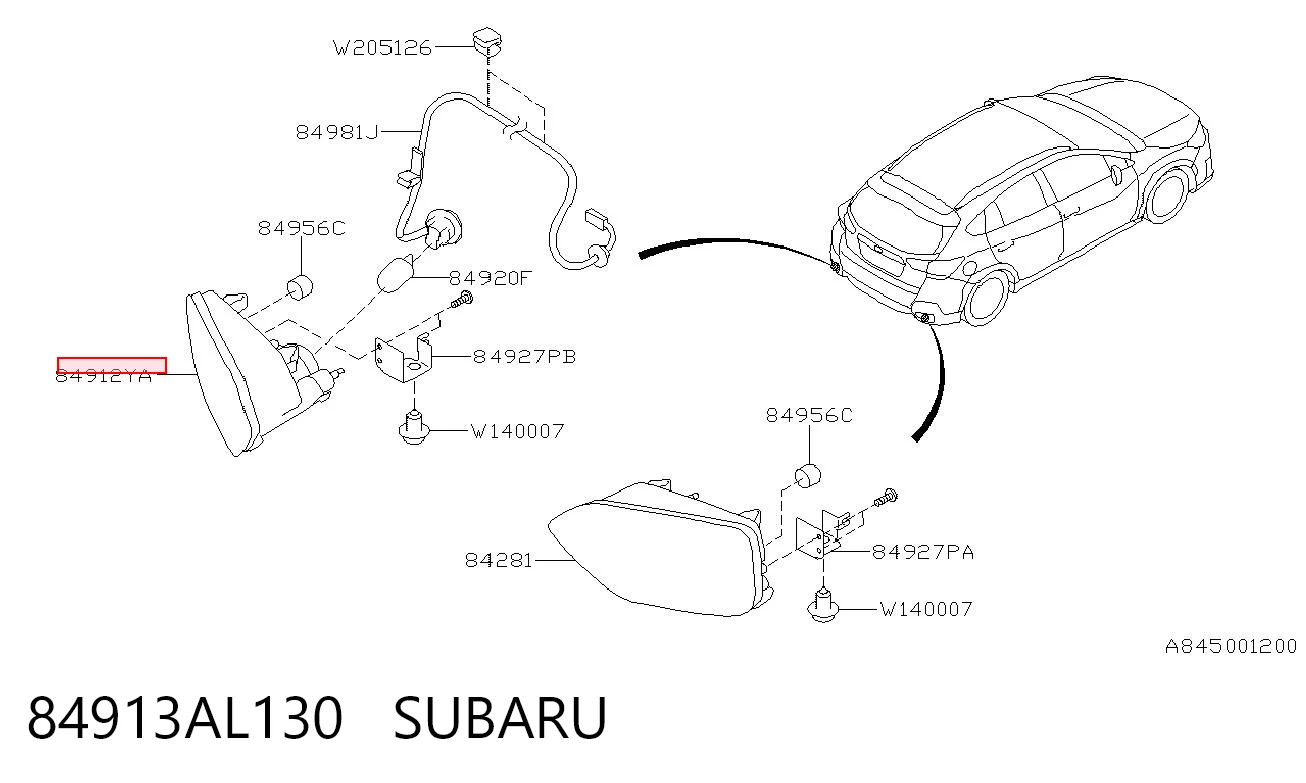  Lampa przeciwmgielna lewa Subaru Impreza 3