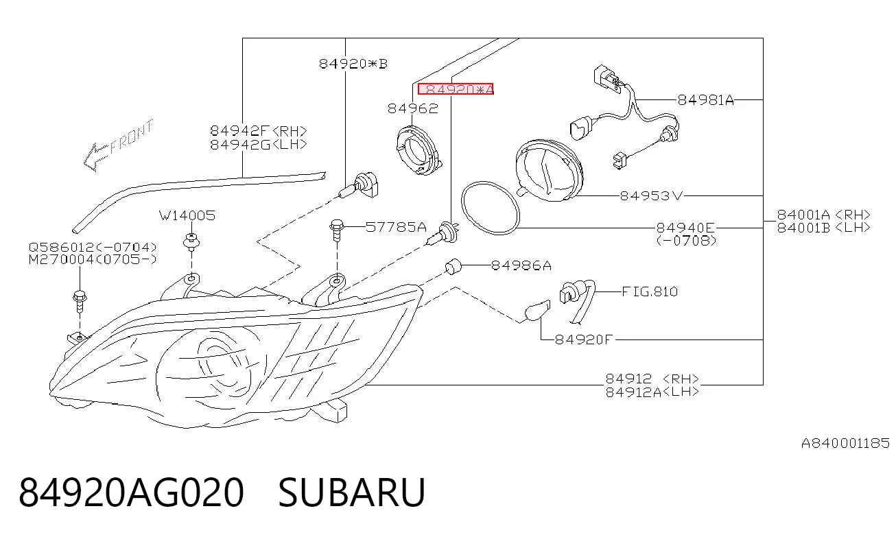 84920AG020 Subaru