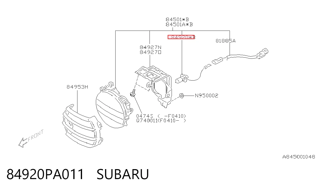 84920PA011 Subaru