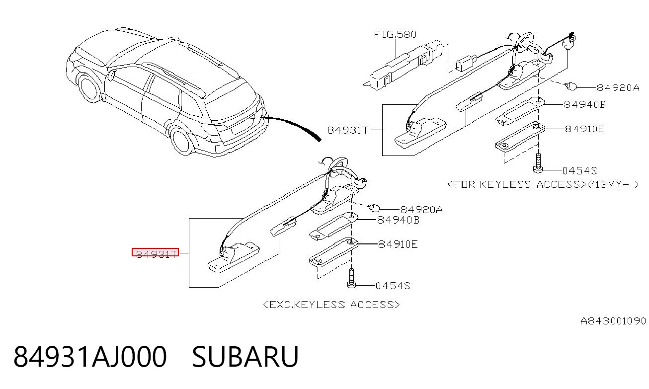 84931AJ000 Subaru 