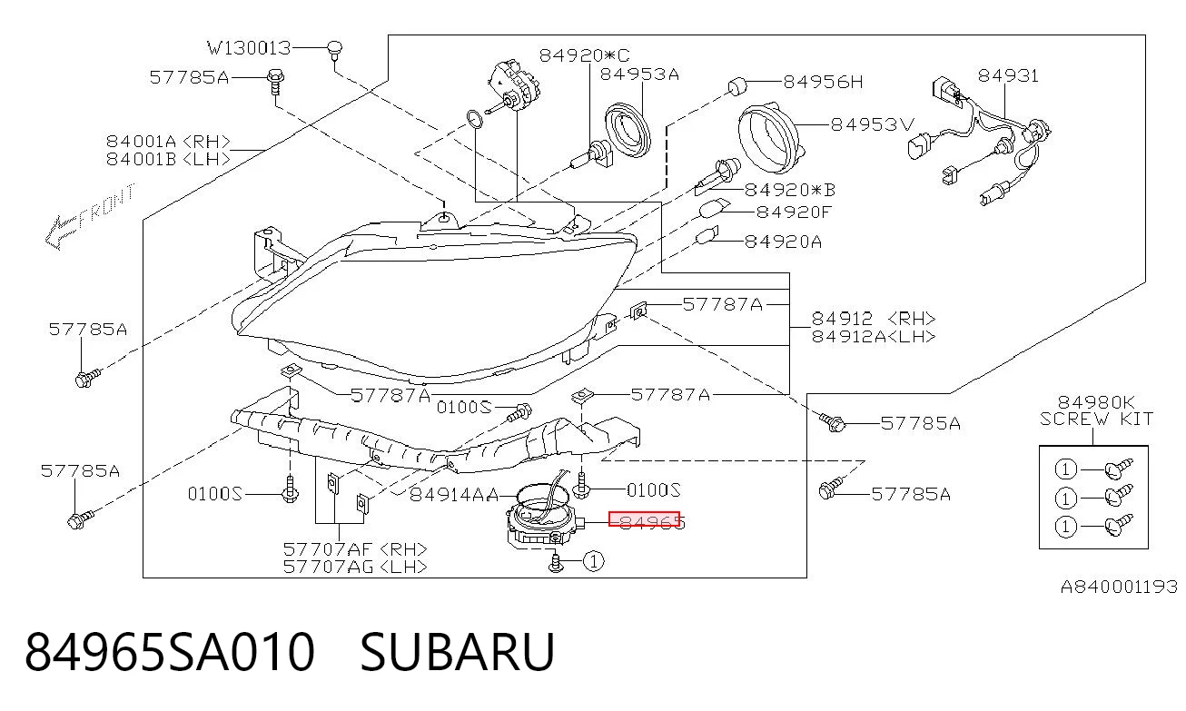 84965SA010 Subaru Ksenon, sterownik