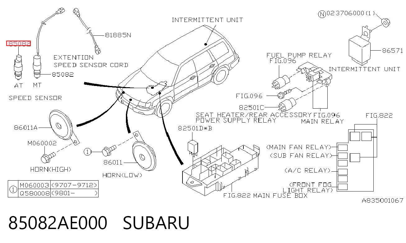Czujnik prędkości do Subaru Impreza II GD