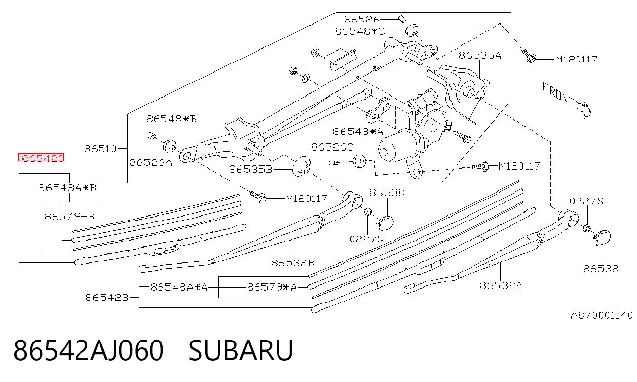 86542AJ060 Subaru