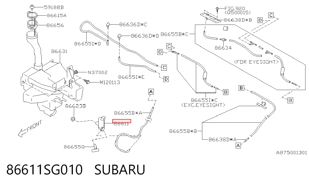 86611SG010 Subaru
