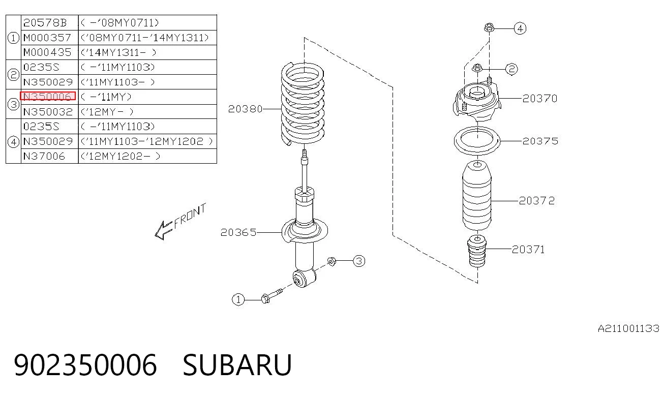 902350006 Subaru