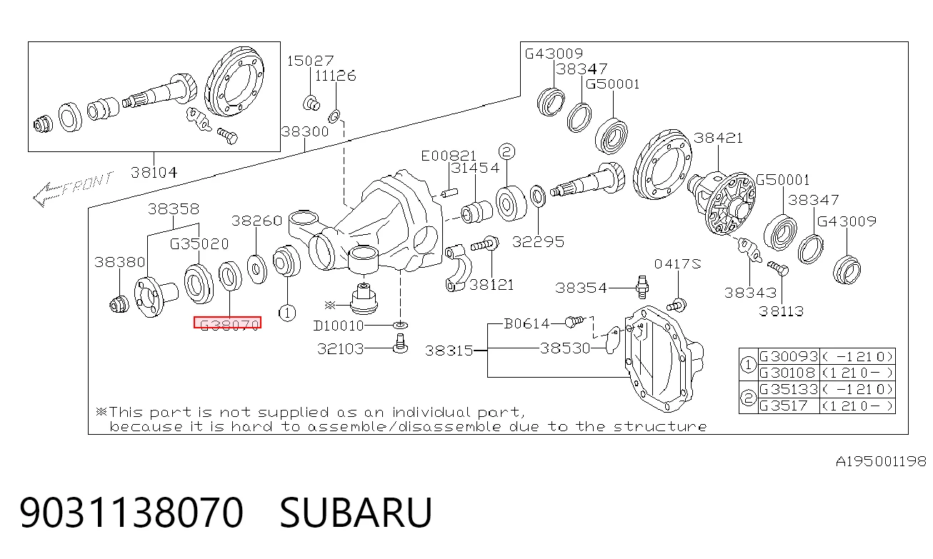 9031138070 Subaru
