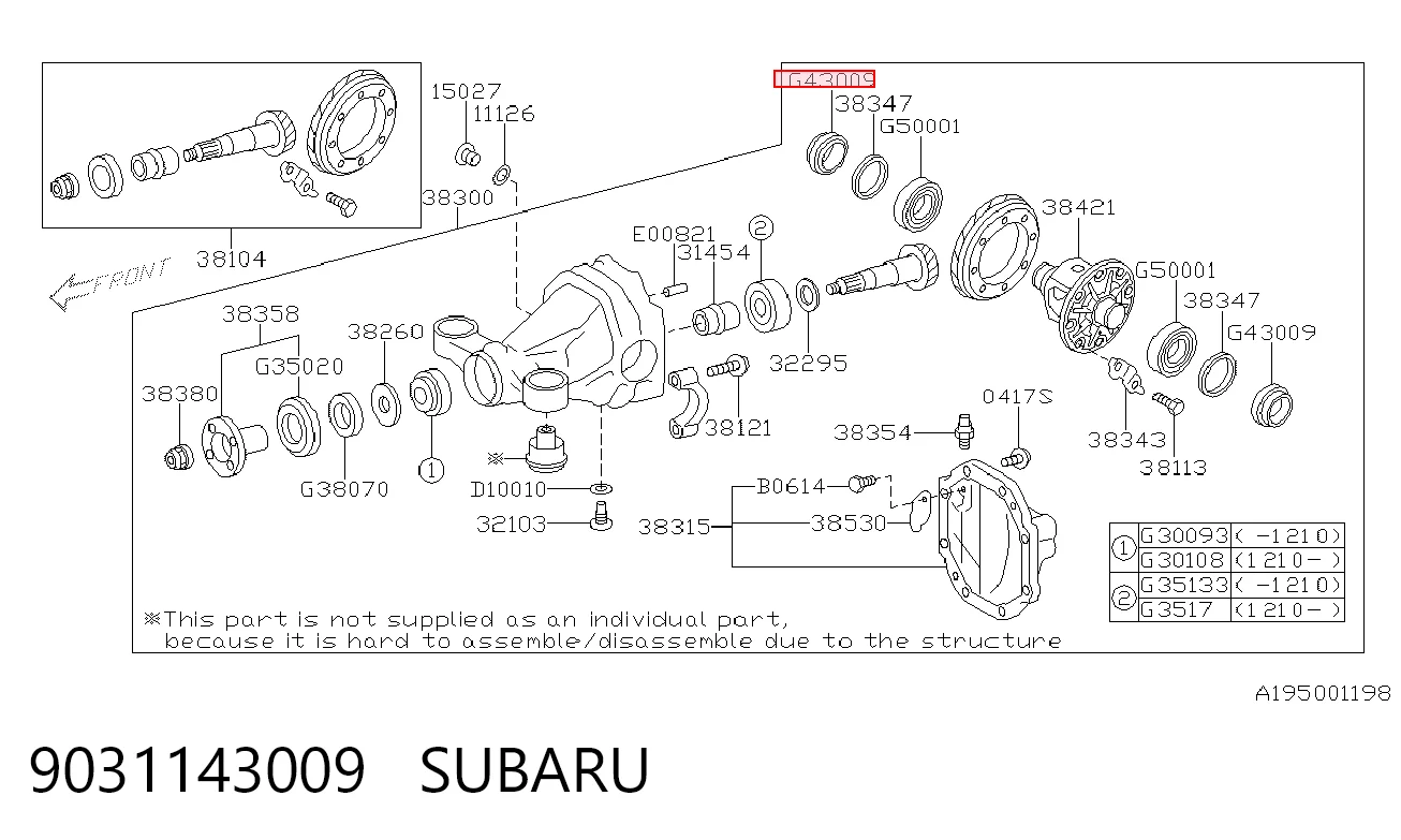 9031143009 Subaru