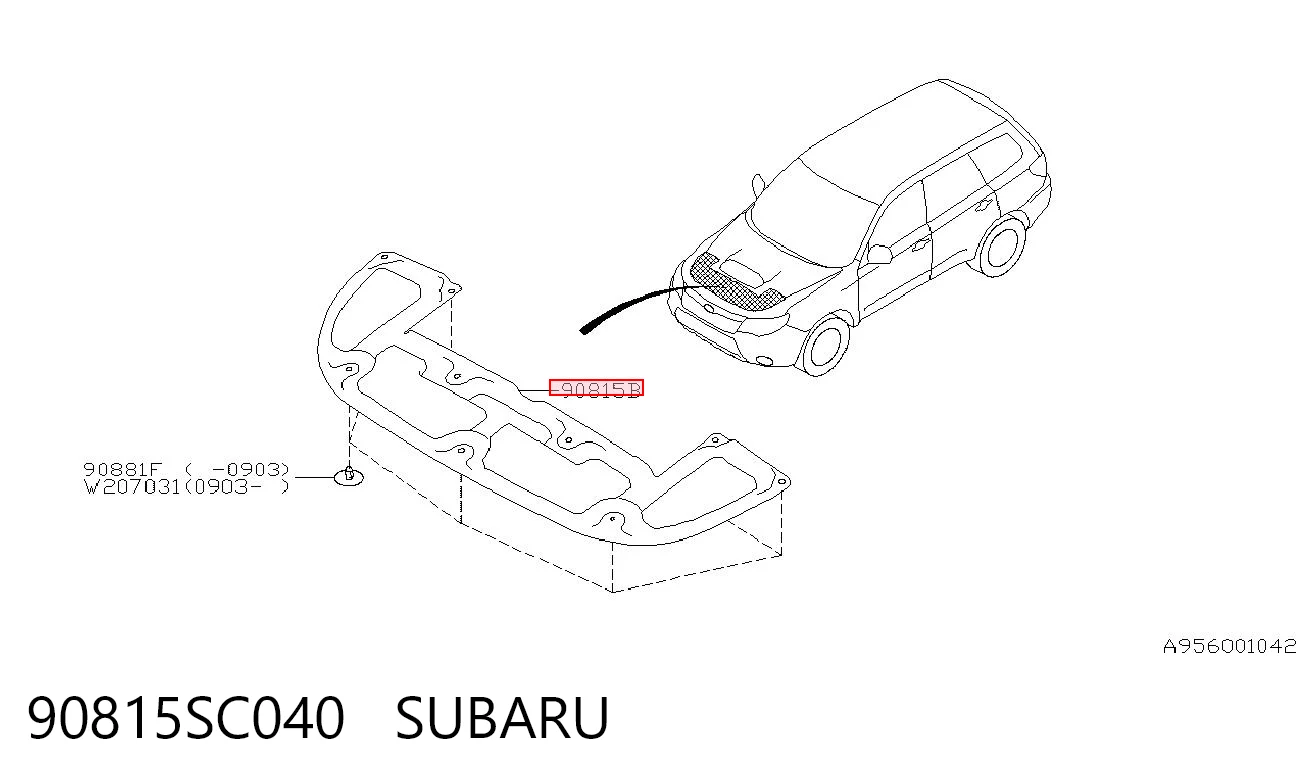Wygluszenie maski do Subaru Forester III S12, SH