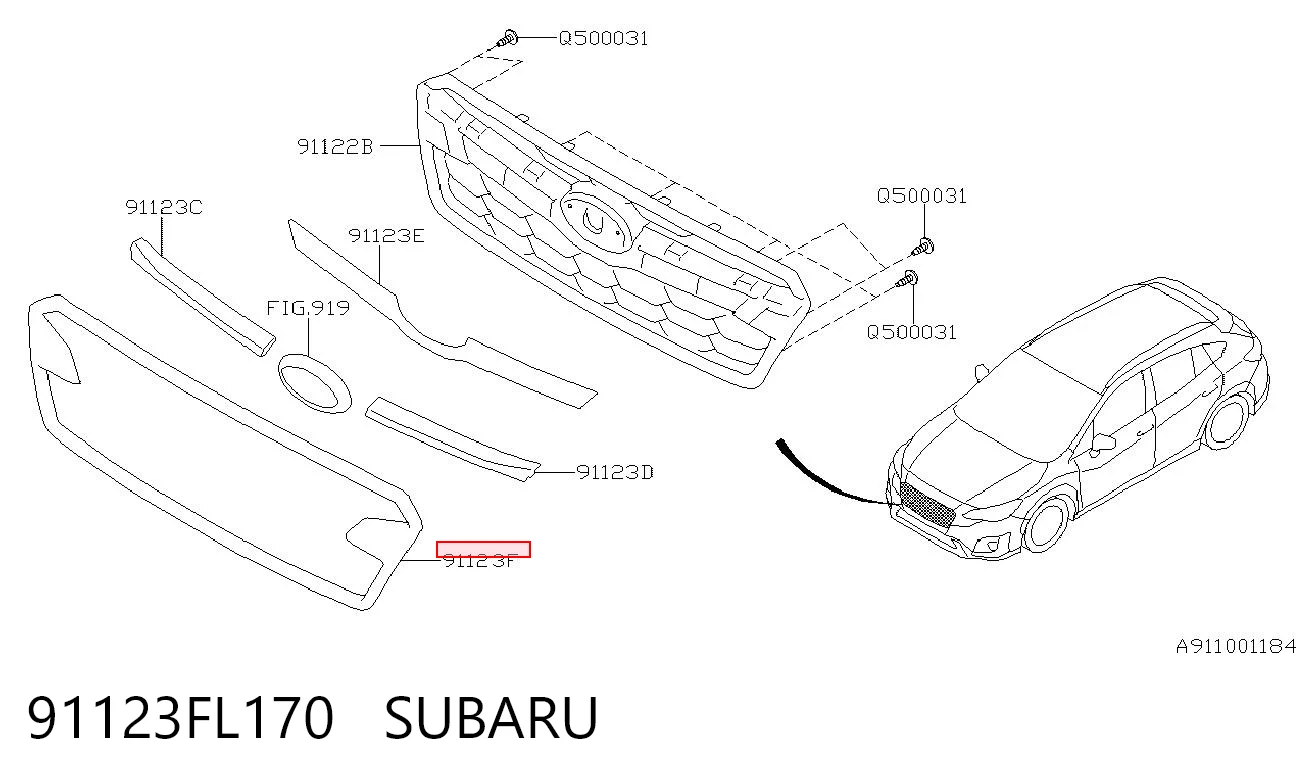 91123FL170 Subaru 