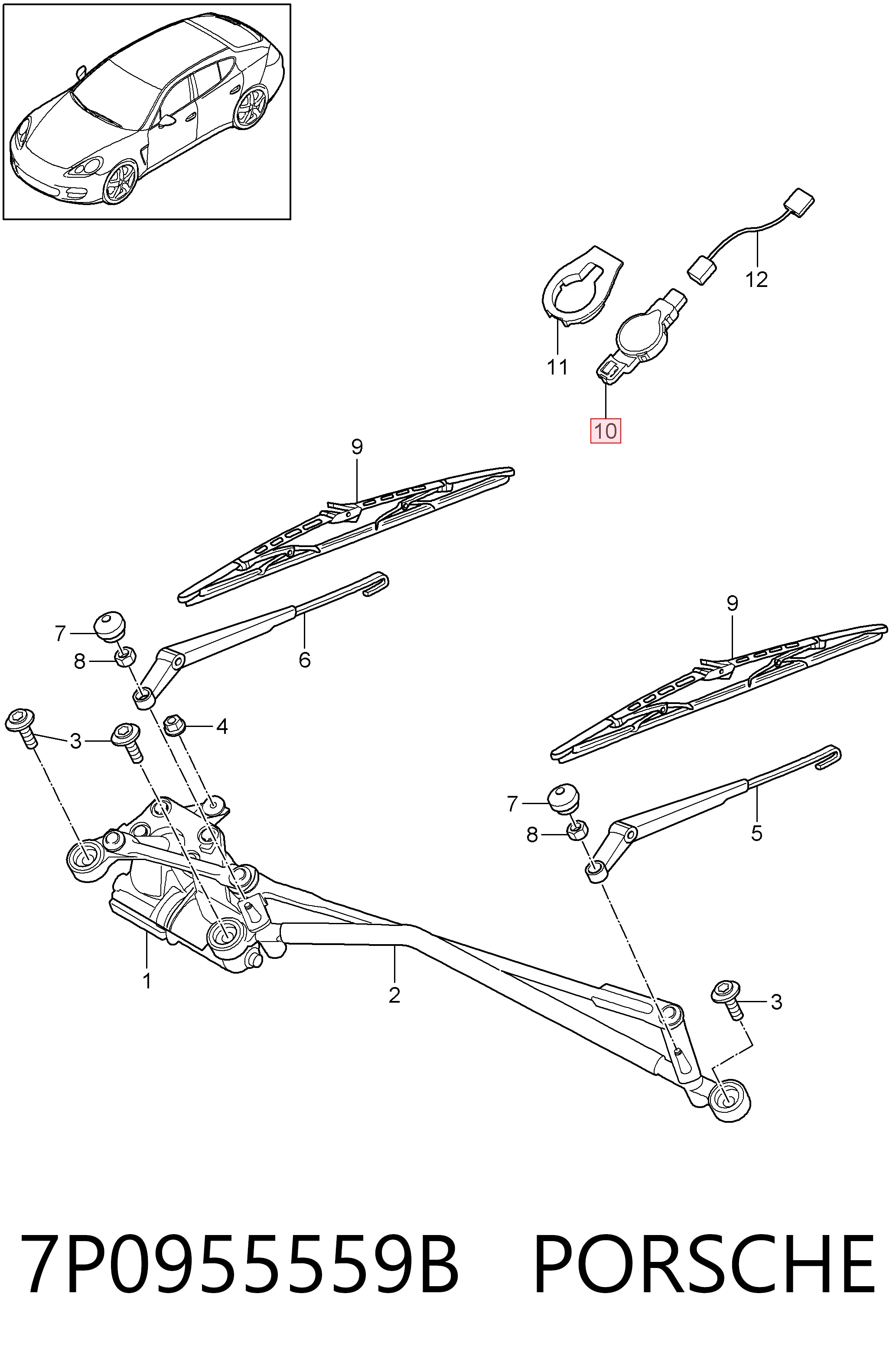 Czujnik deszczu Volkswagen Touareg II SUV (7P5, 7P6) (2010 - 2017) cena, od 42,67 USD