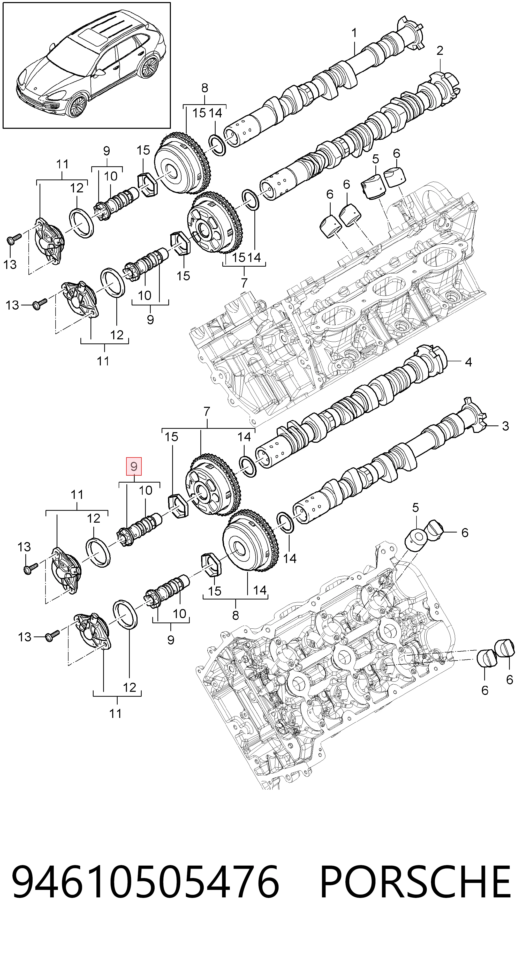 Zawór elektromagnetyczny faz rozrządu Porsche MACAN S SUV (95B) (2014 - 2026) cena, od 565,44 USD