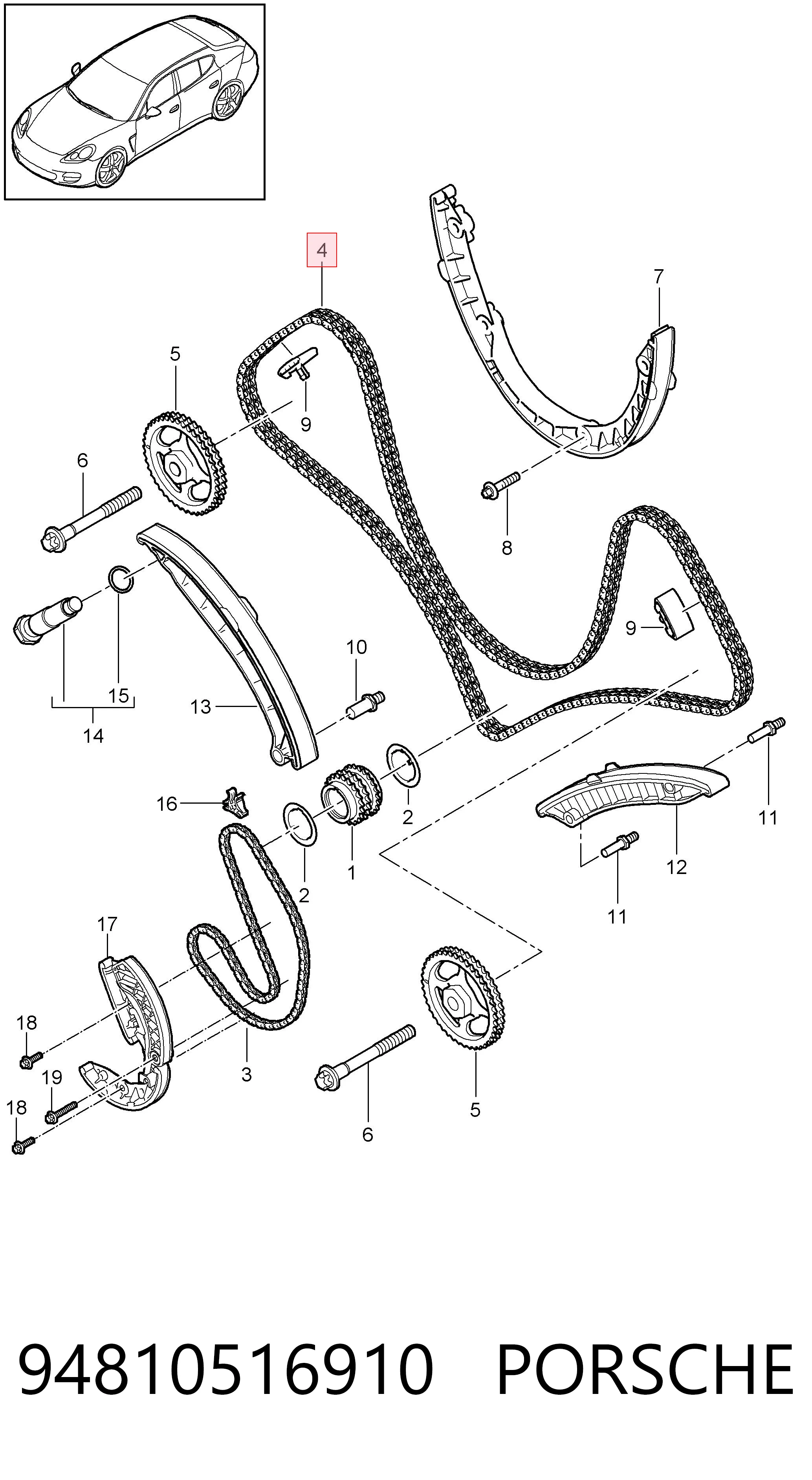 94810516910 VAG Łańcuch rozrządu