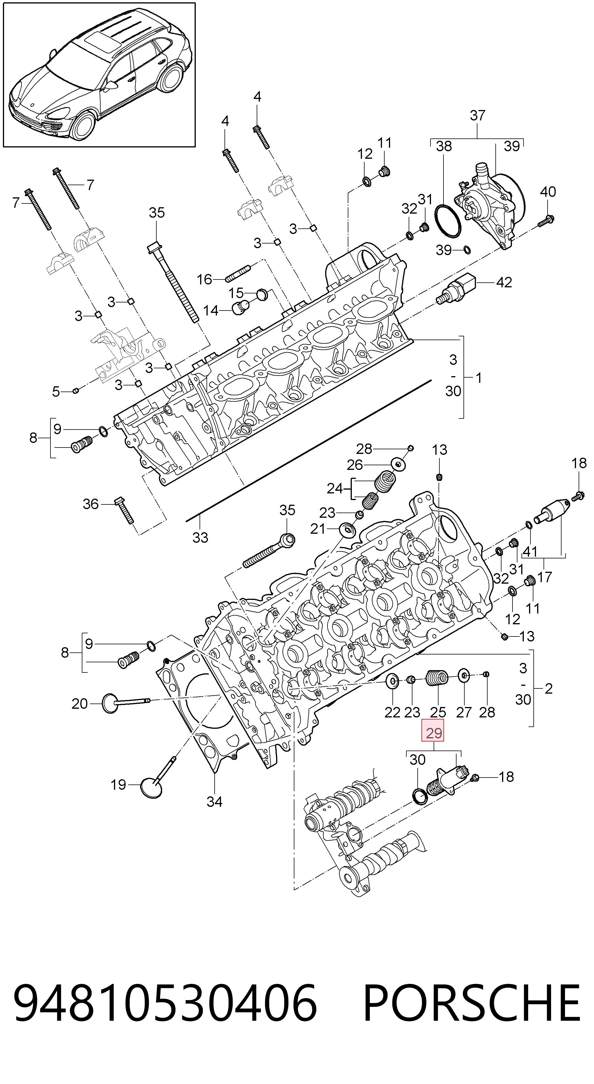 94810530406 Porsche Zawór elektromagnetyczny faz rozrządu