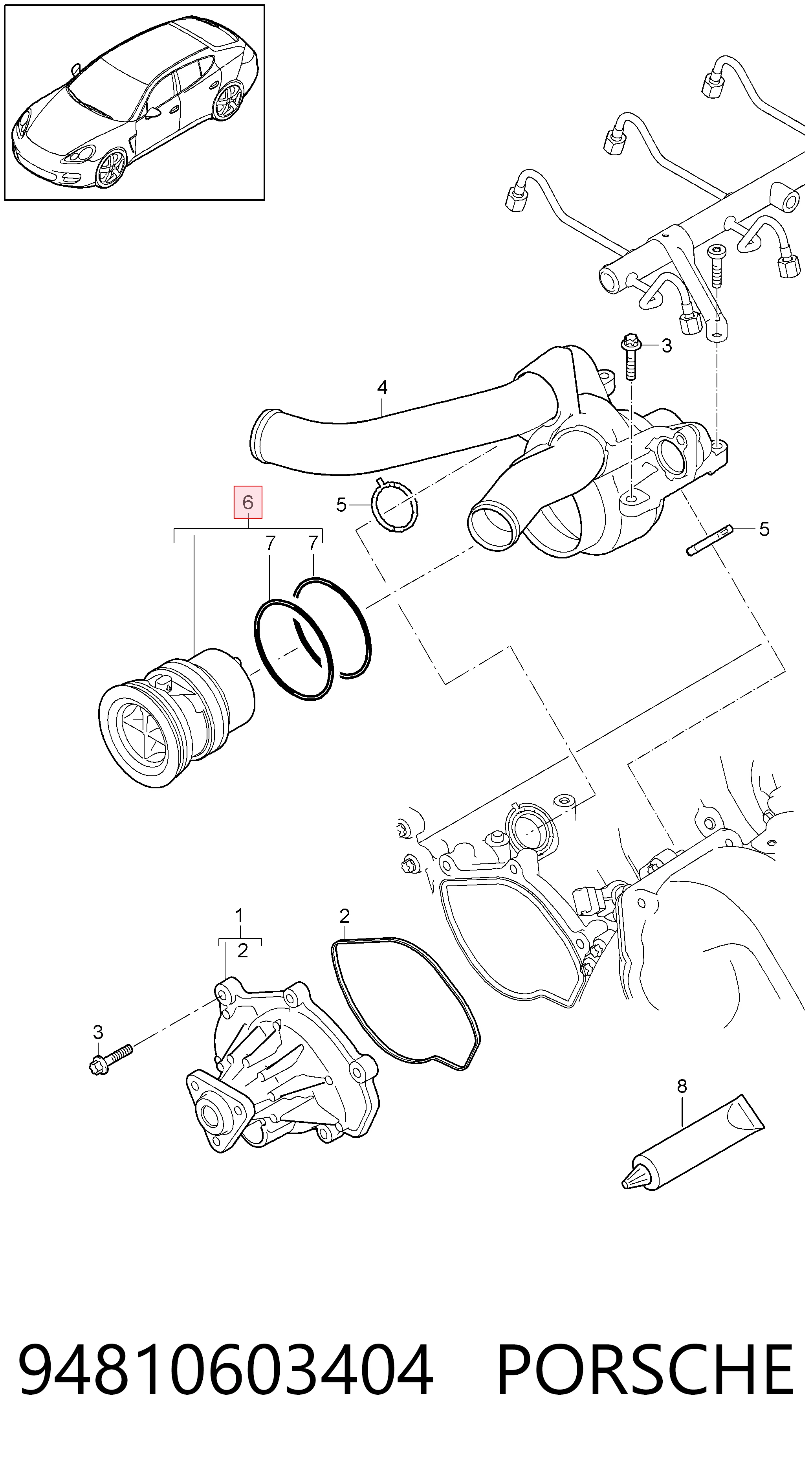 94810603404 Porsche Termostat