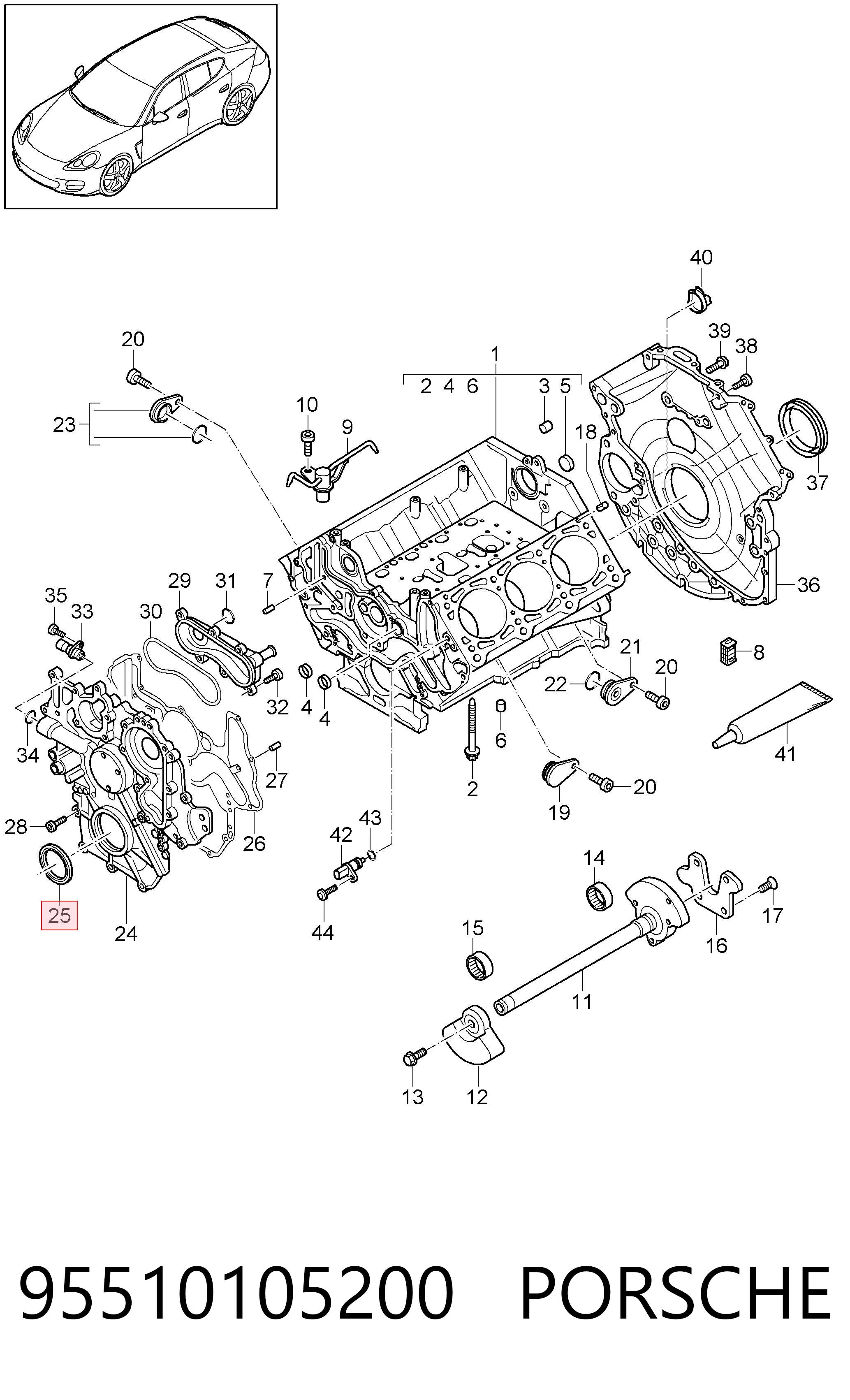 Uszczelniacz wału korbowego przedni Fiat/Alfa/Lancia K68029523AA