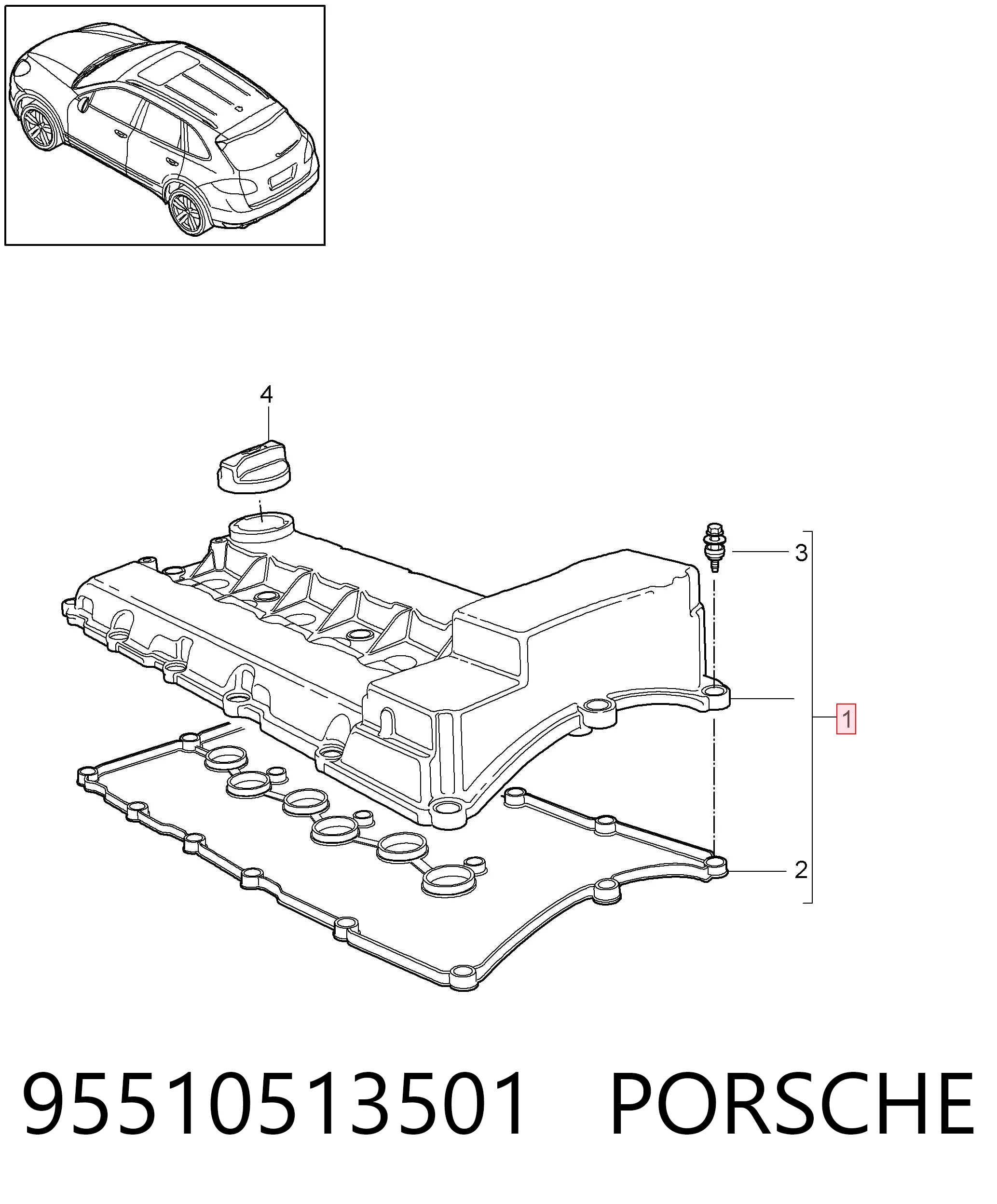 Pokrywa zaworowa 95810513531 VAG