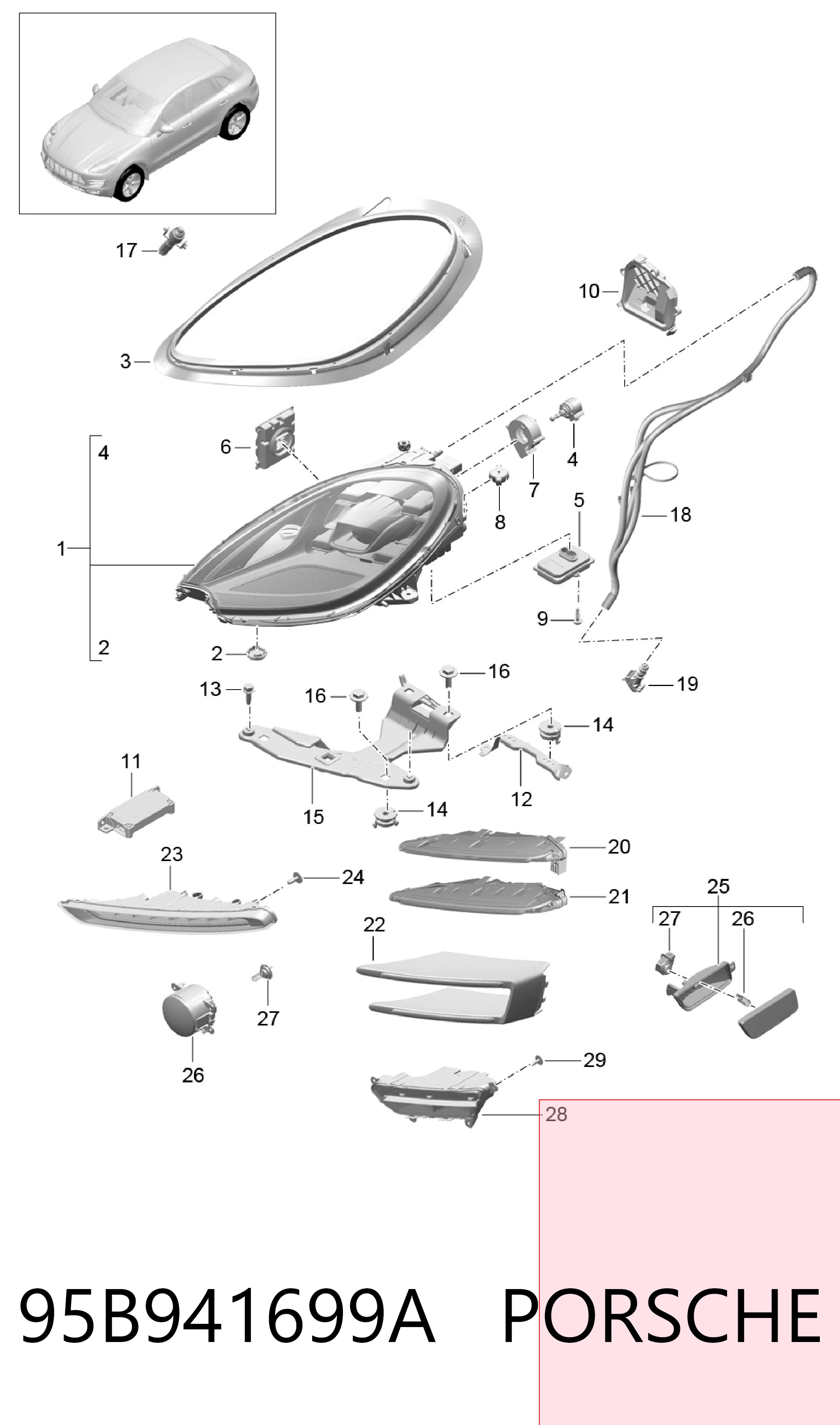Kupić Lampa przeciwmgielna lewa Porsche Cayenne II 92A w dobrej cenie