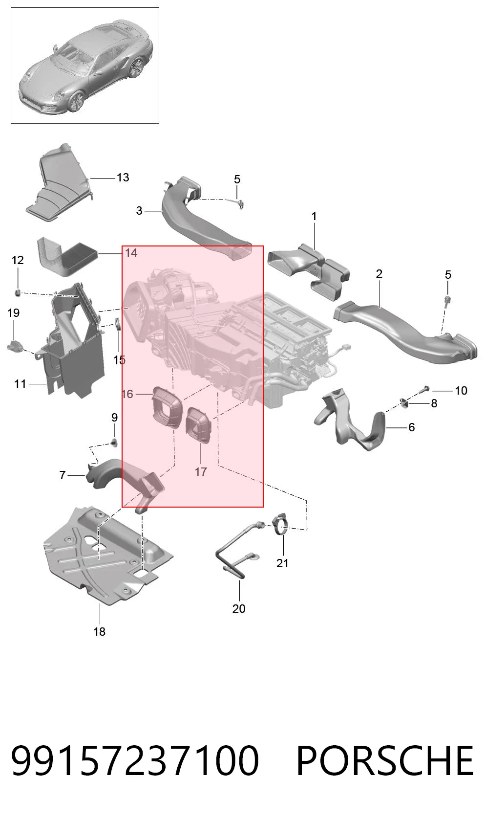 99157237100 Porsche Filtr kabiny