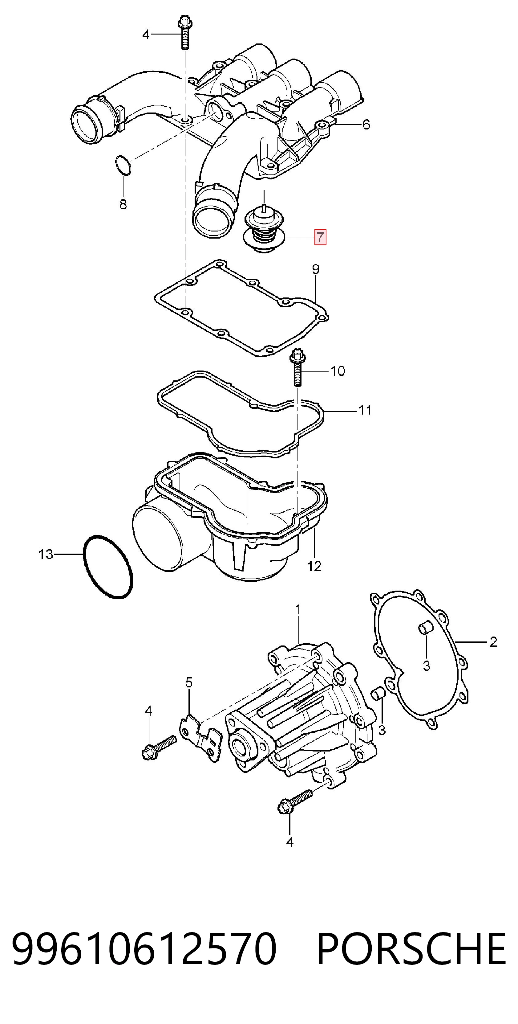 99610612570 Porsche Termostat