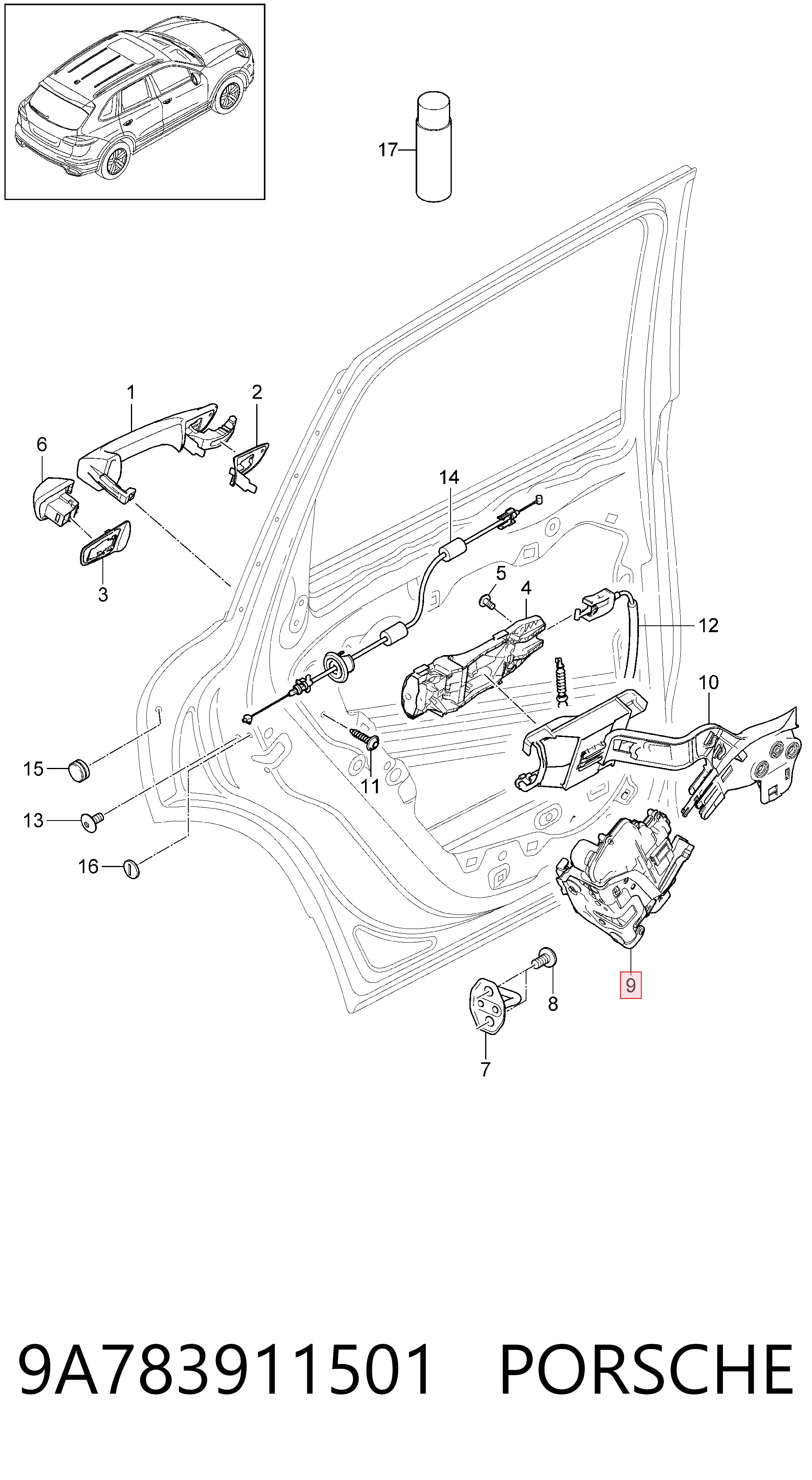 9A783911501 Porsche