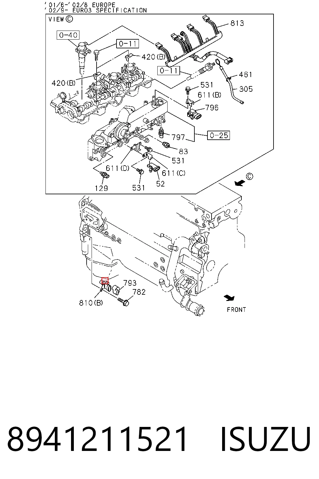 8941211521 Isuzu Czujnik temperatury płynu chłodzącego